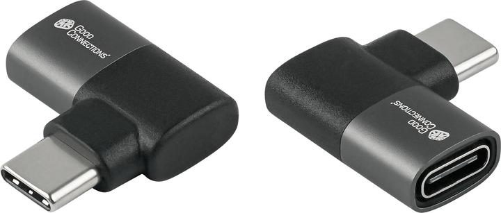 Produktbild Good Connections USB 4.0 Gen.3x2 Winkeladapter Portschoner 40GBit/s 240W 8Ka60Hz USB-C (USB, USB Typ-C)