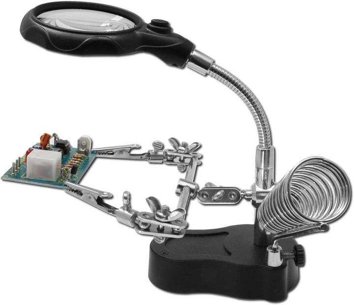 Donau Mano d'aiuto con luce LED e lente d'ingrandimento (Lampada ingrandente)