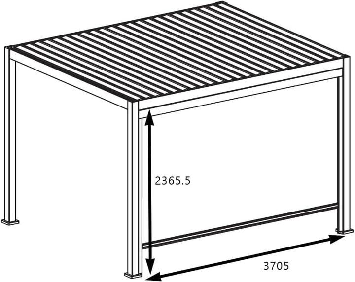 Image du produit Colibri Rideau latéral réglable 4m pour Pavillon Pergola Premium et Standard Plus (1 cm, 400 cm)