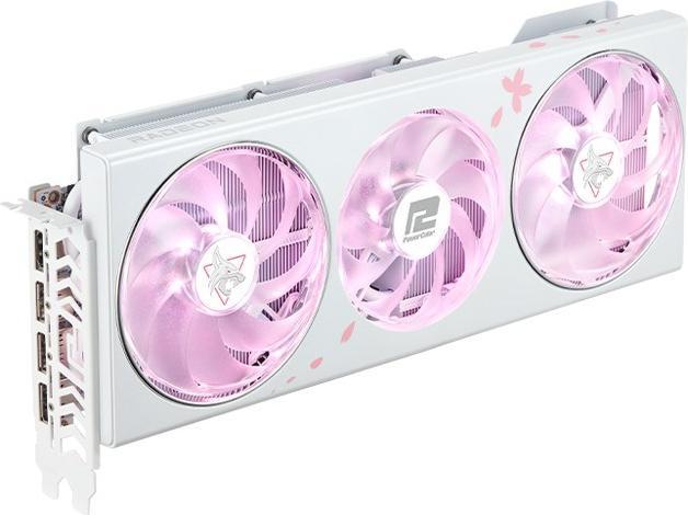 Image du produit Powercolor RX 7800 XT Hellhound Sakura White 16GB OC (16 Go)