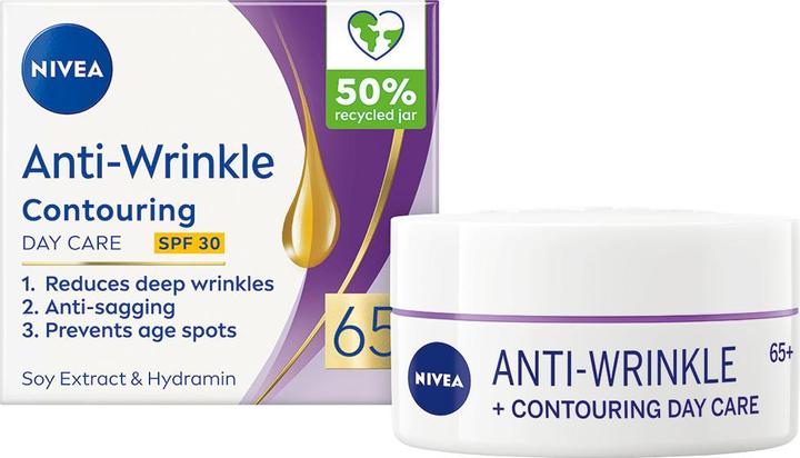 NIVEA Anti-Falten Tag 65+ (50 ml, Tagescreme, SPF 30)