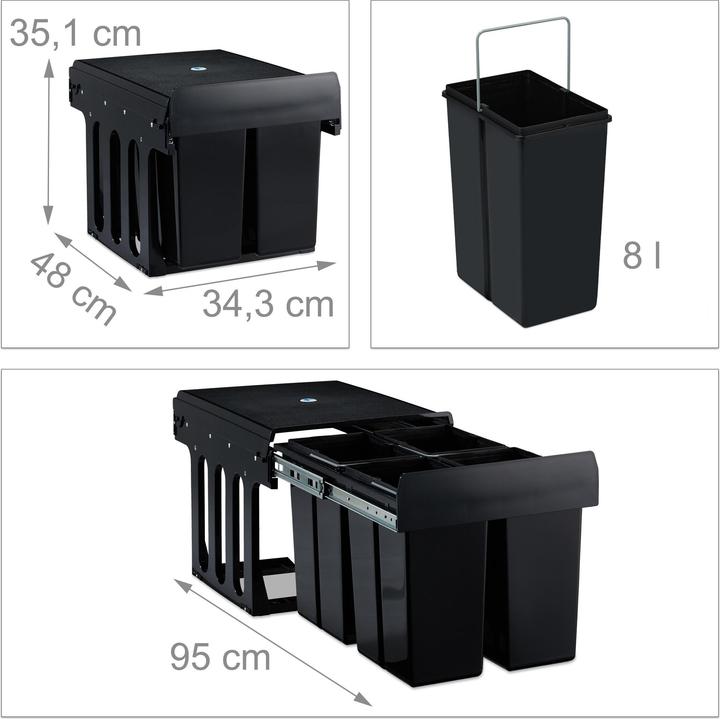 Produktbild Relaxdays Einbaumülleimer (8 l)