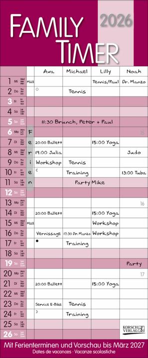Calendrier + agenda