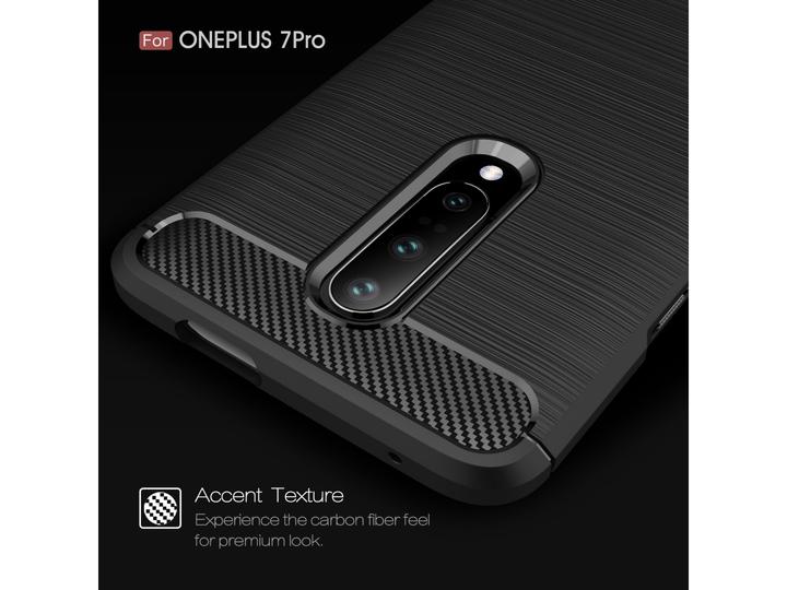 Immagine prodotto Screenguard OnePlus 7 Pro Cover Carbon Brushed Soft TPU (OnePlus 7 Pro)