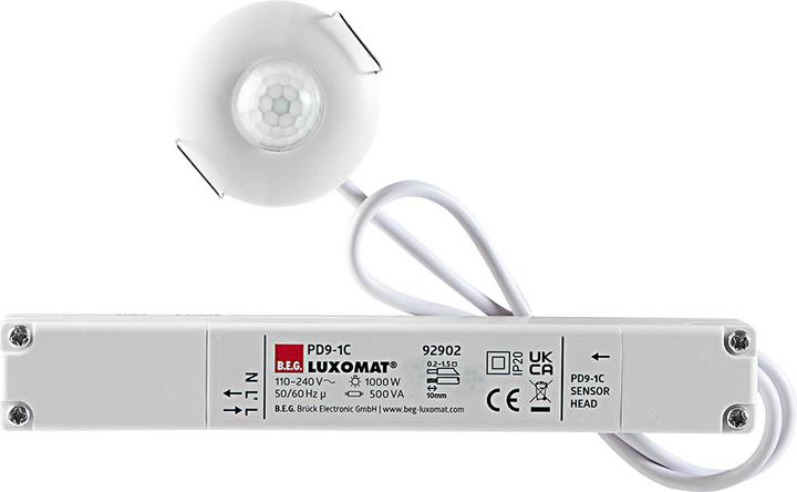 Actual product image BEG 92902 Mini motion detector PD9-1C-EN RAL9010 (12 m)