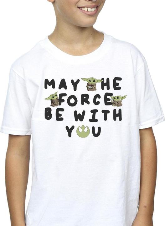 Immagine prodotto Star Wars The Mandalorian Grogu May The Force Be With You Maglietta Ragazzi (104)
