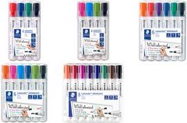 Actual product image Staedtler Lumocolor (-3(blue), -9(black), -53(light green), -20(pink), -30(light blue), 1 x 351-4(orange) each, 2 mm, 6 x)