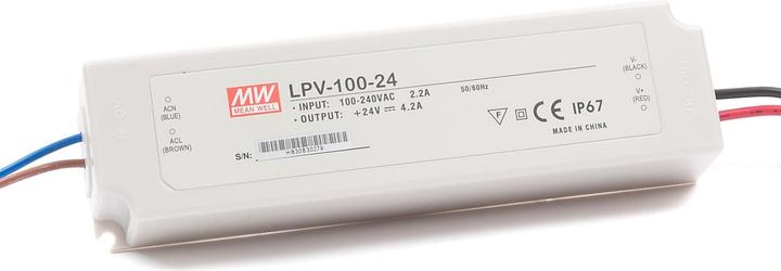 Actual product image MeanWell SINGLE OUTPUT LED POWER SUPPLY 24V 4.2A