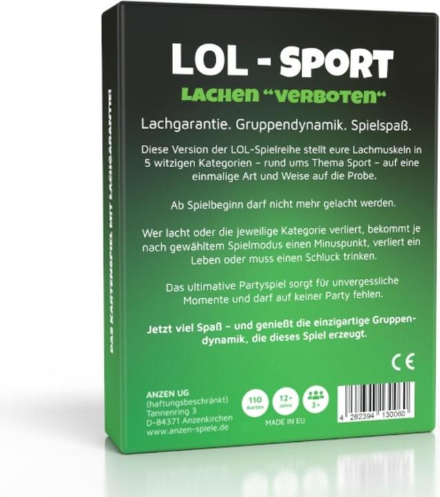 Nährwerte und Zutaten Anzen Spiele ANZEN - LOL SPORT - Lachen verboten