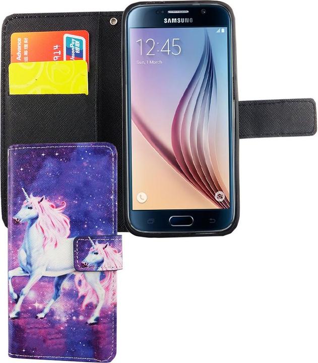 Produktbild König Design Schutz Handy Hülle für Samsung Galaxy S6 Case Cover Tasche Wallet Etui Bumper (Samsung Galaxy S6)