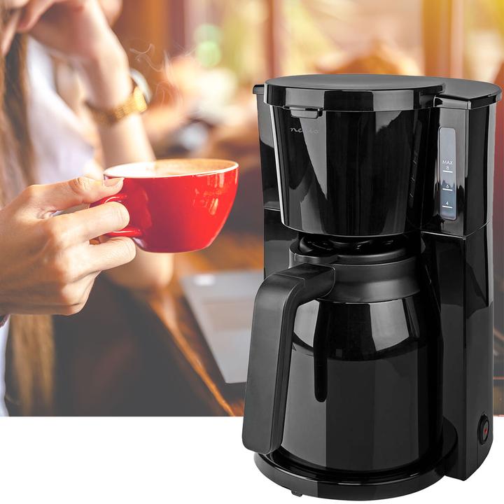 Actual product image Nedis Coffee Maker Maximum capacity: 1.0 l Number of cups at once: 8 Black