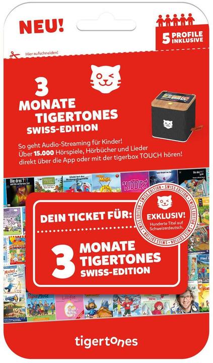 Produktbild Tigermedia tigertones - Ticket 3 Monate Swiss-Edition (Deutsch)