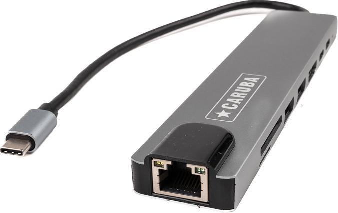 Produktbild Caruba 8 in 1 USB C Hub met Ethernet (USB-C, 8 Ports)