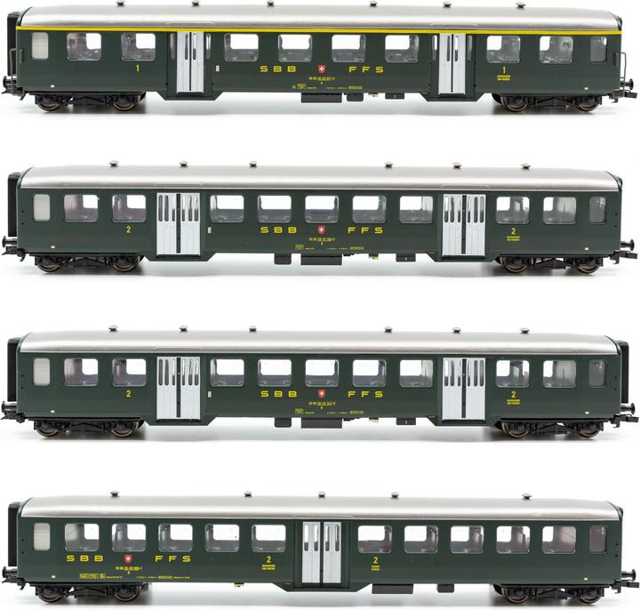 Image du produit Bachmann Trains Coffret CFF de wagons légers en acier I - Epoque IV (Piste H0)