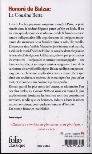 Produktbild La cousine Bette (Französisch, Balzac Honoré de, 2019)