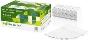 Produktbild Wepa Handtuchpapier Comfort, 250 x 230 mm, hochweiss 2-lagig Tissue, V-Falzung, 100% Recycling, Volumen- (20 x)