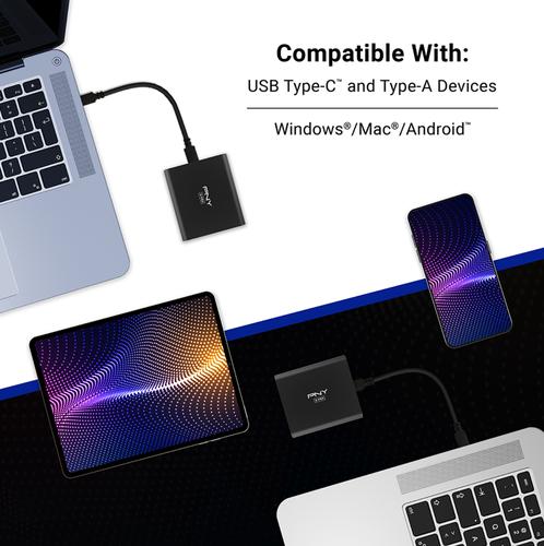 Actual product image PNY PORTABLE SSD X-PRO CS260 4TB (4000 GB)