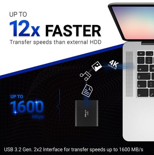 Actual product image PNY PORTABLE SSD X-PRO CS260 4TB (4000 GB)