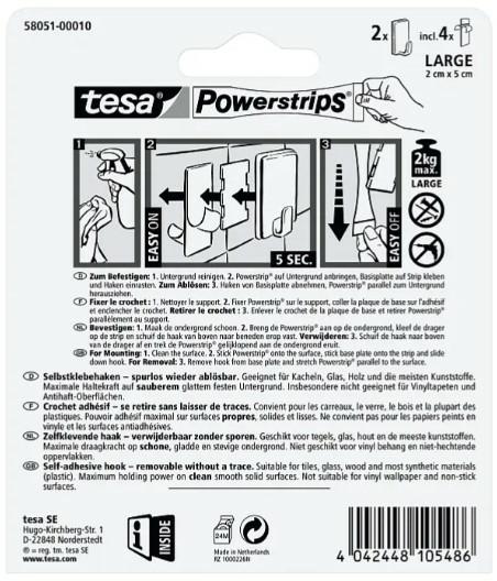 Produktbild tesa Powerstrips Haken Large CLASSIC