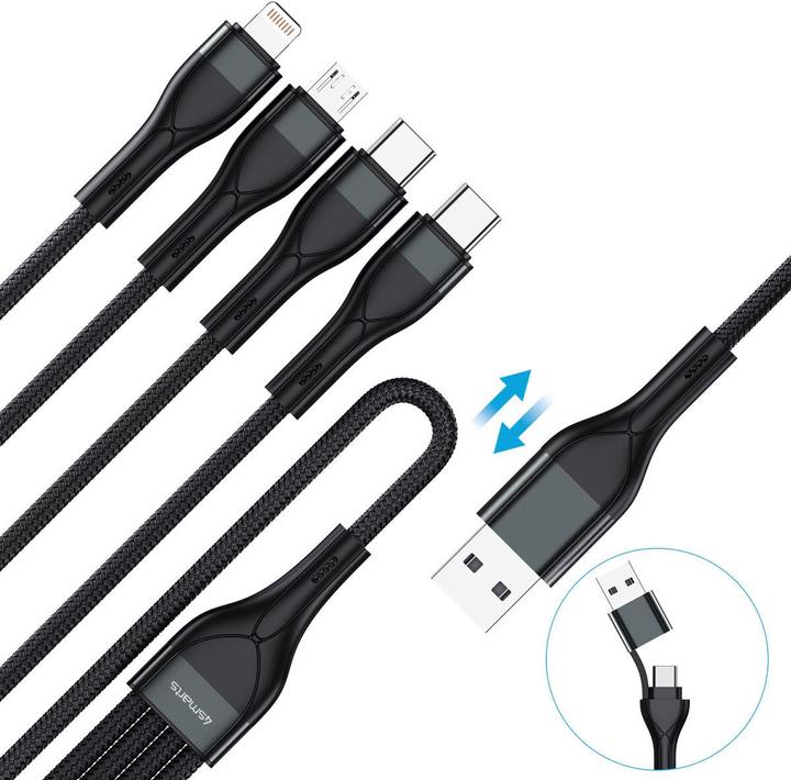 Produktbild 4smarts Multi-Ladekabel 4in2 (1.20 m, USB 2.0, 15 W)