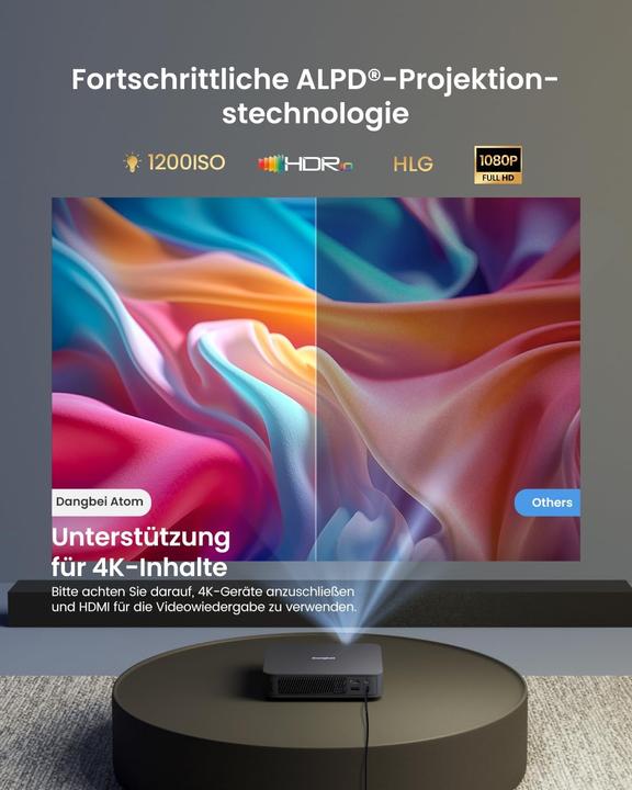 Actual product image Dangbei Atom (Full HD, 1200 lm, 1.2:1)