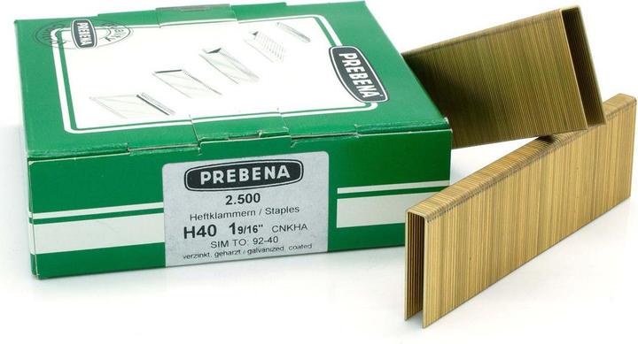 Produktbild Prebena Heftklammern verzinkt geharzt 40 mm