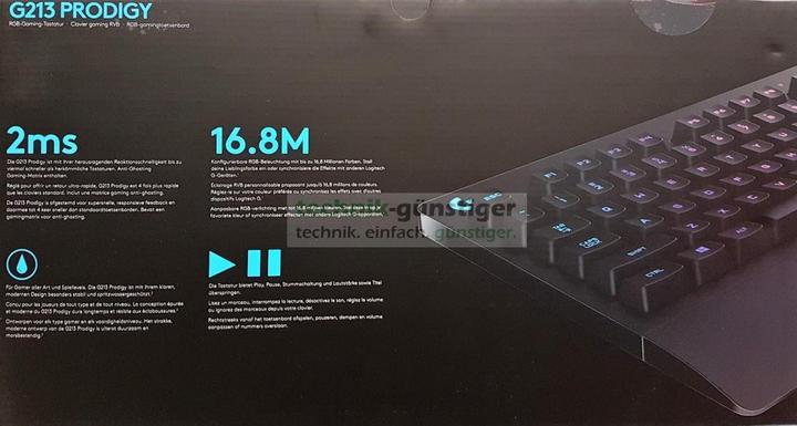 Image du produit Logitech G G213 Prodigy (DE, Filaire)