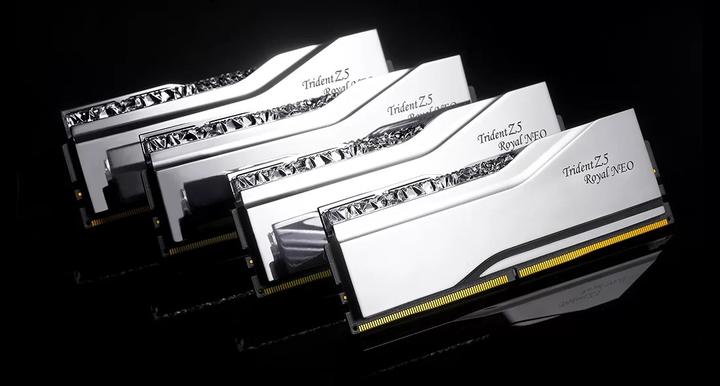 Productafbeelding G.Skill DIMM 32 GB DDR5-6400 (2x 16 GB) dual kit (zilver, F5-6400J3039G16GX2-TR5NS, Trident Z5 Royal Neo, A (2 x 16GB, 6400 MHz, DDR5 RAM, DIMM 288 pin)