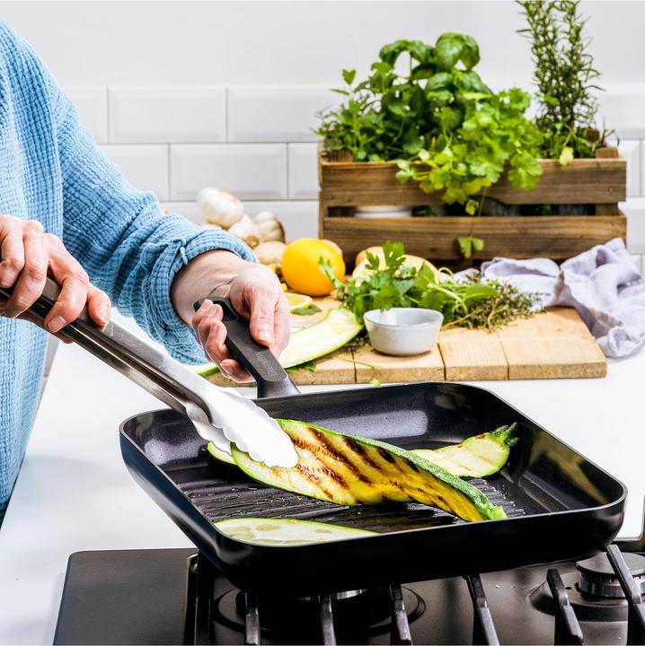 Actual product image Greenpan Memphis grillpan 28cm - zwart - inductie - PFAS-vrij (28 cm, Grill pan, Aluminium)