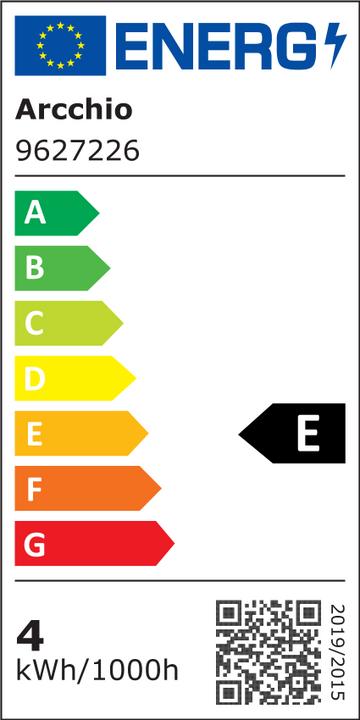 Label énergétique Arcchio Ampoule LED E27 4W 2.700K filament, dimmable, claire (E27, 4 W, 470 lm, 1 x, E)