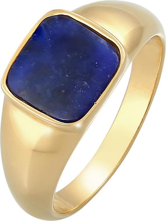 Produktbild Elli PREMIUM Ring Siegelring Sodalith Quadrat Klassik 925 Silber (58, 925 Silber)