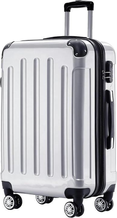 Immagine prodotto Beibye Carrello a guscio rigido Twin Wheels 2048, argento, XL (115 l, L (90 - 115l))