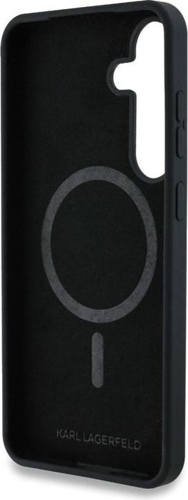 Actual product image Karl Lagerfeld Etui Silicone Graffiti Ikonik Printed Logo MagSafe Samsung Galaxy S25 czarny (Samsung Galaxy S25)