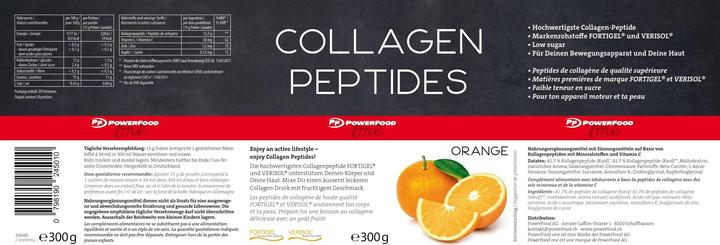 Valori nutrizionali e ingredienti PowerFood One Peptidi di collagene (1 Pezzo/i, Polvere, 387 g)