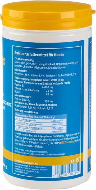 Produktbild Luposan Lupo ZeckWeg Pulver (1 Stk., 1000 g)