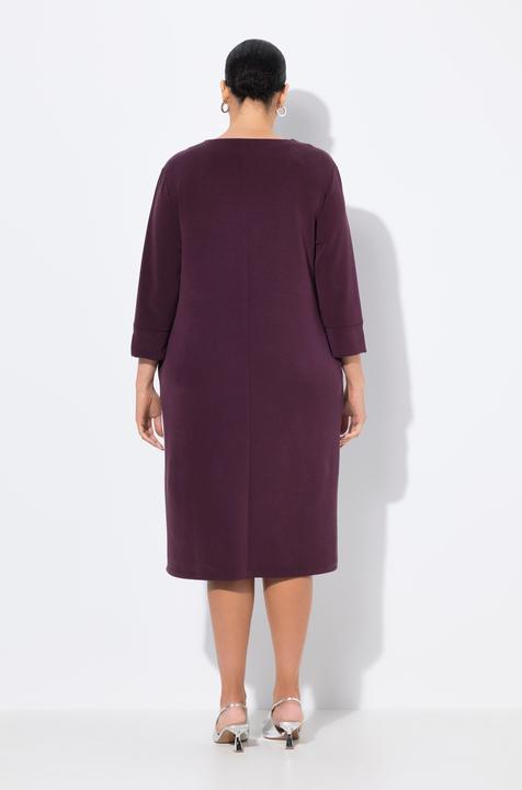 Produktbild Ulla Popken Sweatkleid, V-Ausschnitt, 3/4-Arm, Modalmix (56)
