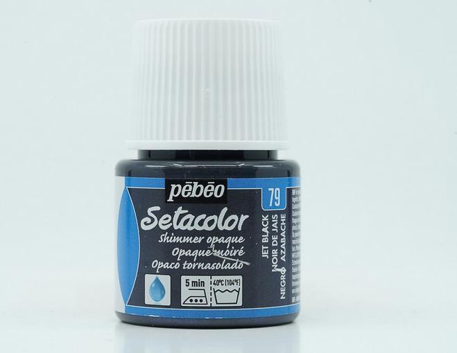 Image du produit Pebeo Setacolor opaque (Noir corbeau chatoyant, 45 ml)
