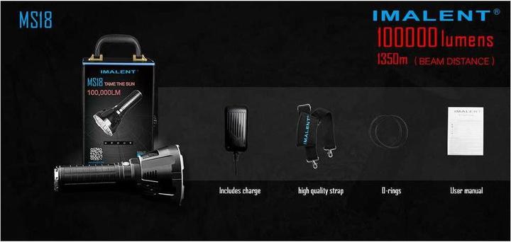 Actual product image Imalent MS18 (30 cm, 100000 lm)