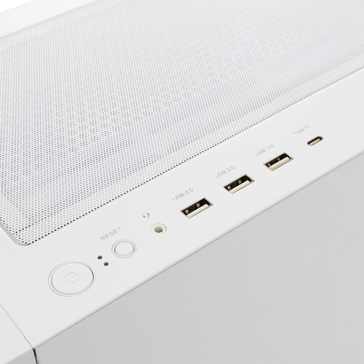 Actual product image White Shark Shark GCC-2401 Warhead-3 White 4 Fans 12cm RGB (ITX, ATX, E-ATX)
