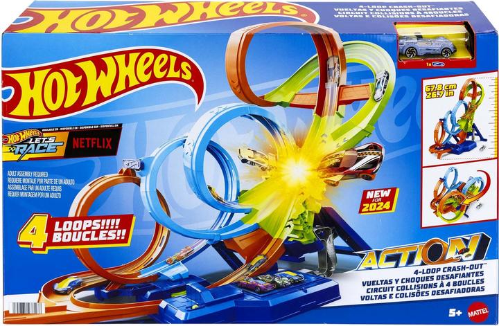 Produktbild Hot Wheels Action 4 Loopings Crash Gefahr