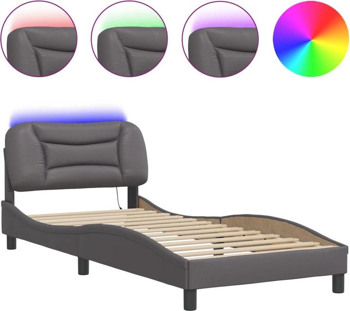 Produktbild VidaXL Bettgestell mit LED Kunstleder (160 x 200 cm)