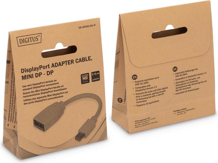 Produktbild Digitus Mini DisplayPort — DisplayPort (Mini DP, 15 cm)