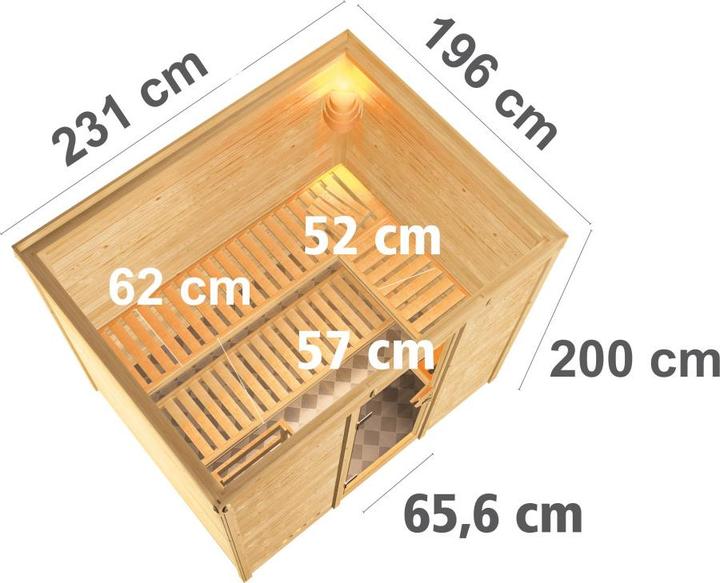 Produktbild Karibu Sonara ohne Dachkranz (9 KW Bio externe Steuerung)