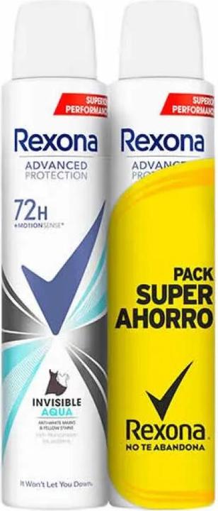 Actual product image Rexona Advanced Invisible Aqua 72h Deodorant Spray 2x200ml by (Spray, 200 ml)