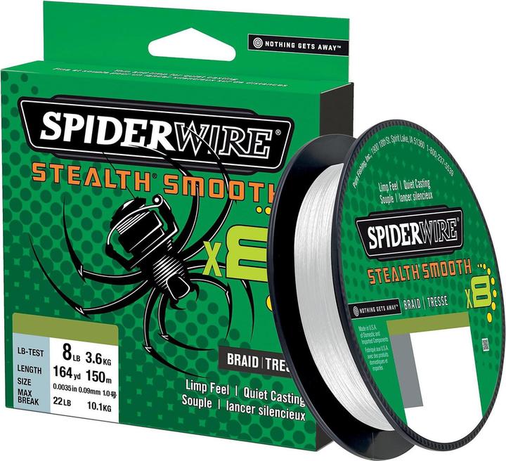 Spiderwire Stealth Smooth 8 Translucent 150m (18 kg, 0.19 mm)