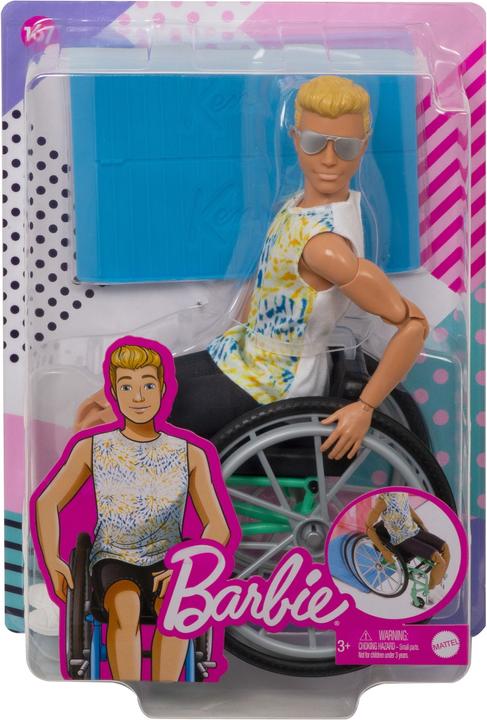 Image du produit Barbie Ken Fashionistas avec Fauteuil Roulant - Poupée Mannequin - Dès 3 ans