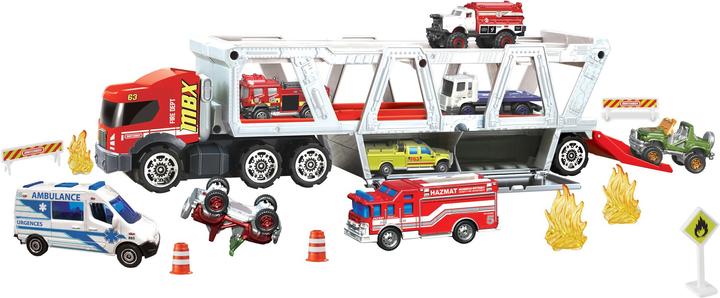 Actual product image Matchbox FIRE RESCUE HAULER Playset