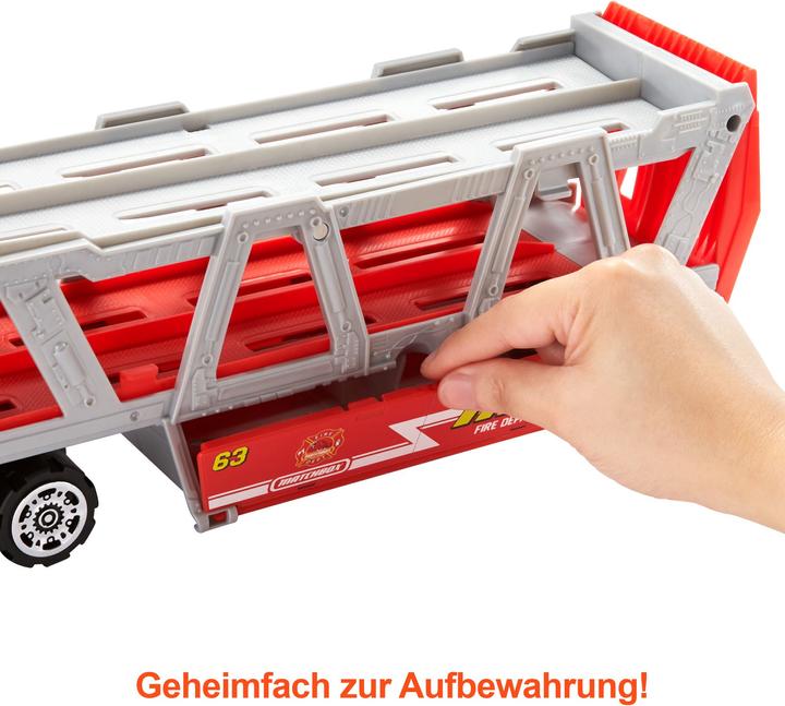 Actual product image Matchbox FIRE RESCUE HAULER Playset