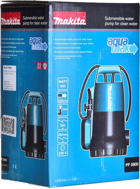 Actual product image Makita PF0800 Submersible pump /h (Rain barrel pump)