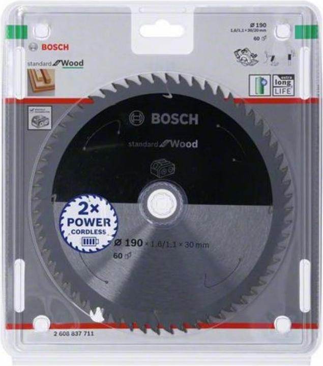 Bosch Professional Zubehör PRO Wood cordless circular saw blade, 190 x 1.6 x 30 mm